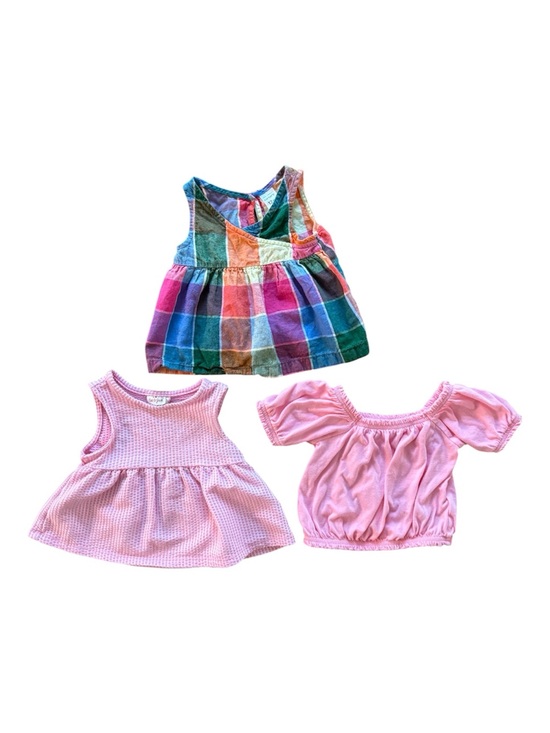 Carter's Other - Bundle of 3 Cotton/Linen Baby Girl Summer Tank Tops Carters Old Navy 12 Months